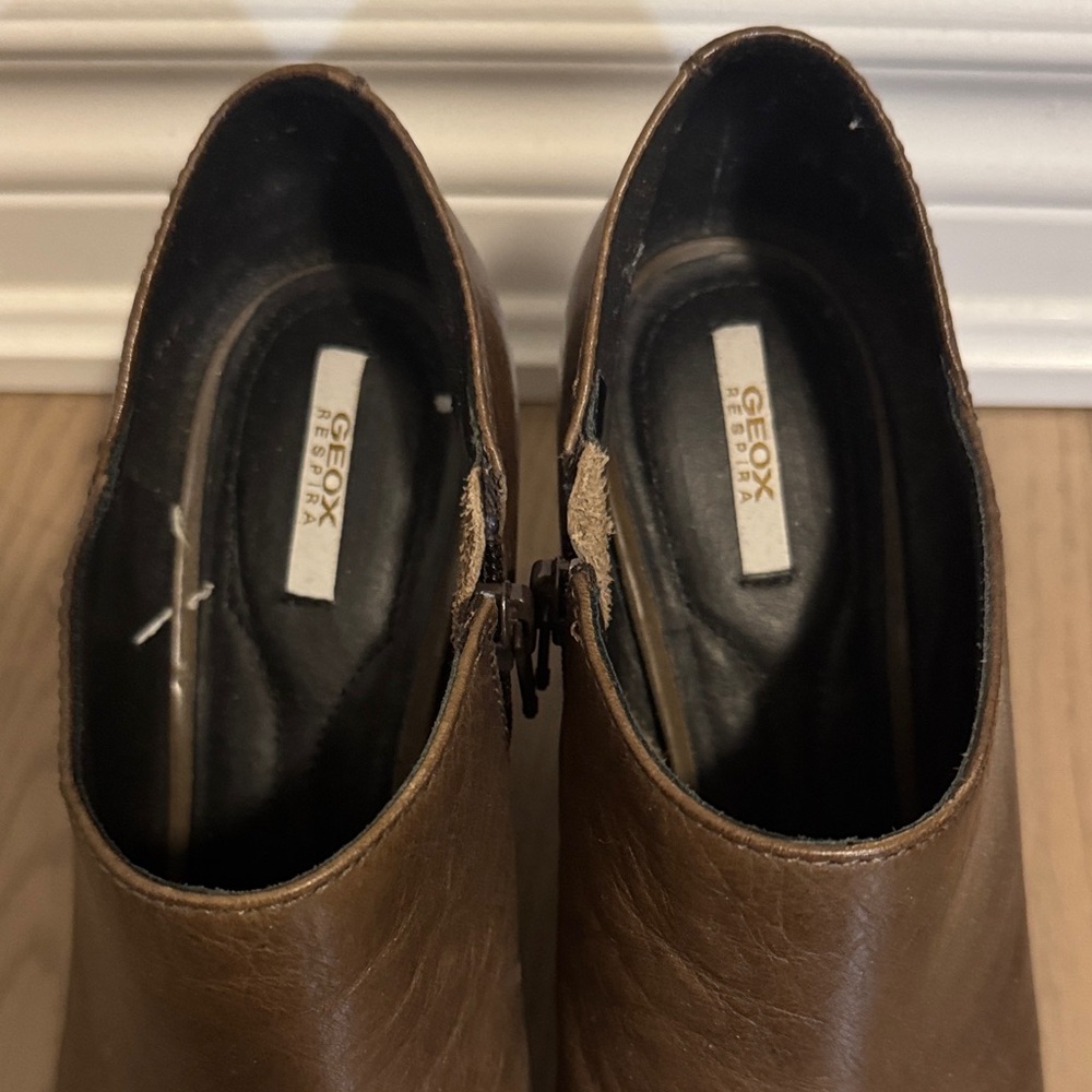 Dark Brown Women's GEOX Ankle Boots size 37 - Picture 5 of 13